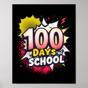 Alles Gute zum 100. Schultag Shirt Jungen 100 Tage Poster