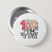 Alles Gute zum 100. Tag des Schuldesigns Button (Vorne & Hinten)