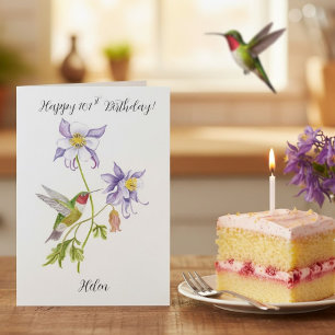 Alles Gute zum 101. Geburtstag Columbine mit Kolib Karte