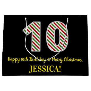 Alles Gute zum 10. Geburtstag & Frohe Weihnachten, Große Geschenktüte