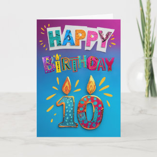 Alles Gute zum 10. Geburtstag Karte