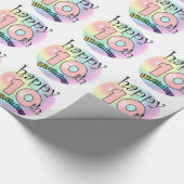 Alles Gute zum 10. Geburtstag (pink) Geschenkpapier (Ecke)