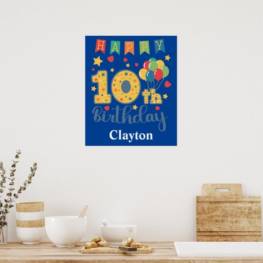 Alles Gute zum 10. Geburtstag Poster (Küche)