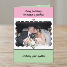 Alles Gute zum 10. Hochzeitstag Namen pink grün ei