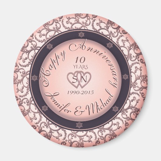 Alles Gute zum 10. Jahrestag Magnet (Vorne)