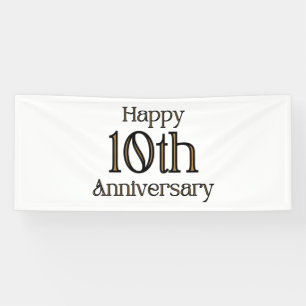 Alles Gute zum 10. Jubiläum 2.5x6 Vinyl Banner
