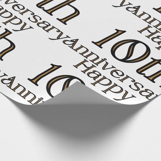 Alles Gute zum 10. Jubiläum Geschenkpapier (Ecke)