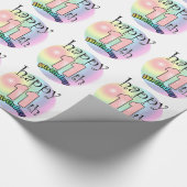 Alles Gute zum 11. Geburtstag (Rose) Geschenkpapier (Ecke)