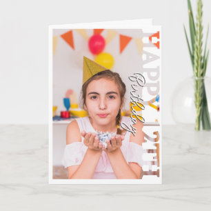 Alles Gute zum 12. Geburtstag Foto College Karte