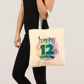 Alles Gute zum 12. Geburtstag Tragetasche (Vorderseite (Produkt))