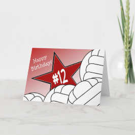 Alles Gute zum 12. Geburtstag, Volleyball Star! Karte