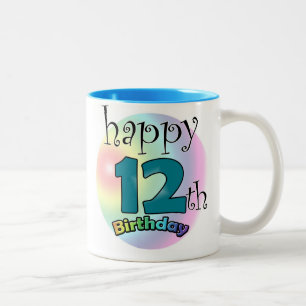 Alles Gute zum 12. Geburtstag Zweifarbige Tasse