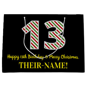 Alles Gute zum 13. Geburtstag & Frohe Weihnachten, Große Geschenktüte