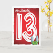 Alles Gute zum 13. Geburtstag Karte (Gelbe Blume)