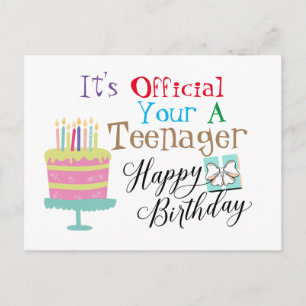 Alles Gute zum 13. Geburtstag Postkarte