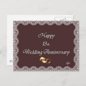 Alles Gute zum 13. Hochzeitstag Postkarte (Vorne/Hinten)