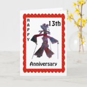 Alles Gute zum 13. Jahrestag Karte (Gelbe Blume)