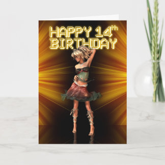 Alles Gute zum 14. Geburtstag Du bist ein Star, De Karte
