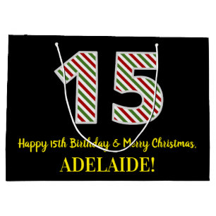 Alles Gute zum 15. Geburtstag & Frohe Weihnachten, Große Geschenktüte