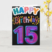 Alles Gute zum 15. Geburtstag Karte (Gelbe Blume)