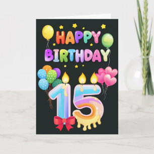 Alles Gute zum 15. Geburtstag Karte
