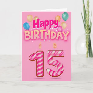 Alles Gute zum 15. Geburtstag Karte
