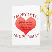 Alles Gute zum 15. Jahrestag Karte (Gelbe Blume)