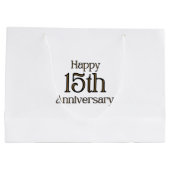 Alles Gute zum 15. Jubiläum Große Geschenktasche Geschenktüte (Rückseite)