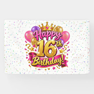 Alles Gute zum 16. Geburtstag Banner