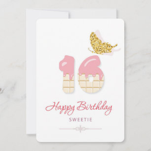 Alles Gute zum 16. Geburtstag Feiertagskarte