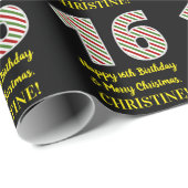 Alles Gute zum 16. Geburtstag & Frohe Weihnachten, Geschenkpapier (Rolleneckpunkt)