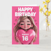 Alles Gute zum 16. Geburtstag Karte (Gelbe Blume)