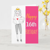 Alles Gute zum 16. Geburtstag Karte (Gelbe Blume)