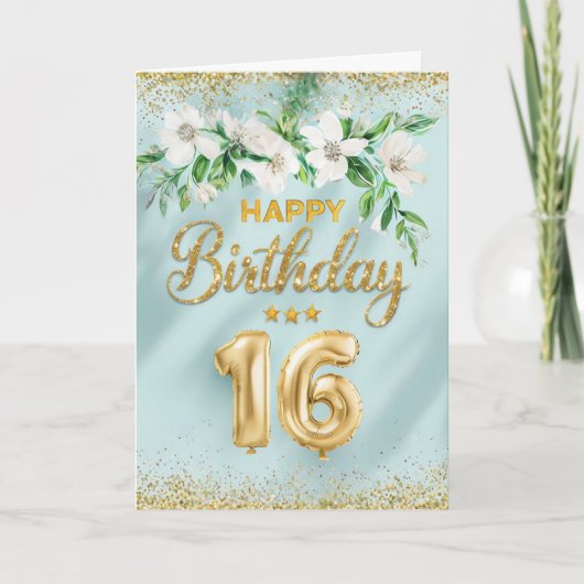 Alles Gute zum 16. Geburtstag Karte (Vorderseite)