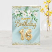 Alles Gute zum 16. Geburtstag Karte (Gelbe Blume)