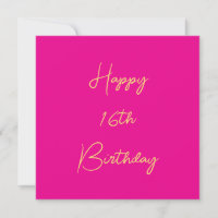 Alles Gute zum 16. Geburtstag Sechzehn Gold Hot Pi