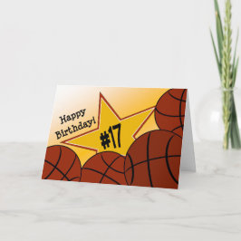 Alles Gute zum 17. Geburtstag, Basketball Star! Karte