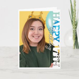 Alles Gute zum 17. Geburtstag Foto College Karte