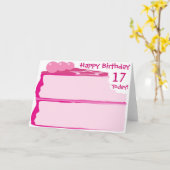 Alles Gute zum 17. Geburtstag Karte (Gelbe Blume)