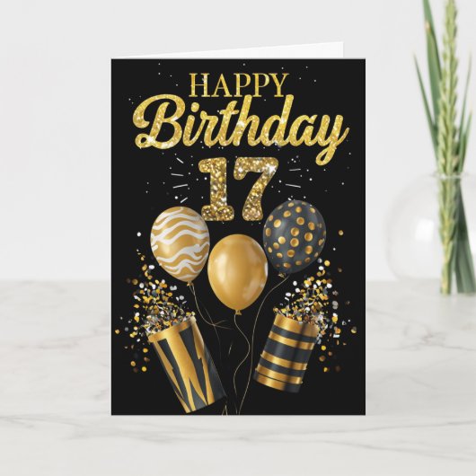 Alles Gute zum 17. Geburtstag Karte (Vorderseite)
