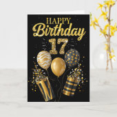 Alles Gute zum 17. Geburtstag Karte (Gelbe Blume)