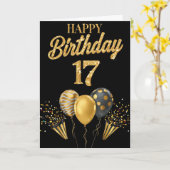 Alles Gute zum 17. Geburtstag Karte (Gelbe Blume)