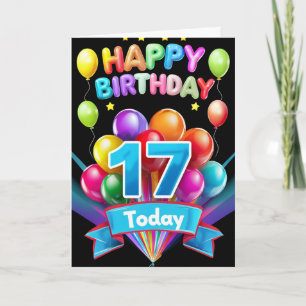 Alles Gute zum 17. Geburtstag Karte