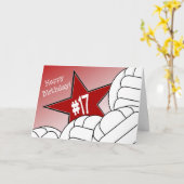 Alles Gute zum 17. Geburtstag, Volleyball Star! Karte (Gelbe Blume)