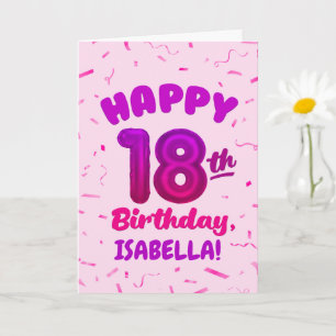 Alles Gute zum 18. Geburtstag Karte mit individuel
