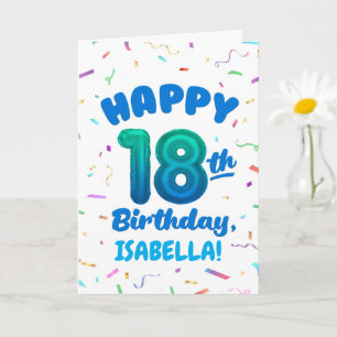 Alles Gute zum 18. Geburtstag Karte mit individuel