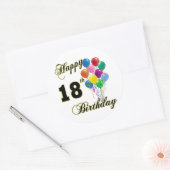 Alles Gute zum 18. Geburtstag Runder Aufkleber (Umschlag)