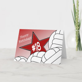 Alles Gute zum 18. Geburtstag, Volleyball Star! Karte