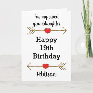 Alles Gute zum 19. Geburtstag Enkelin Karte