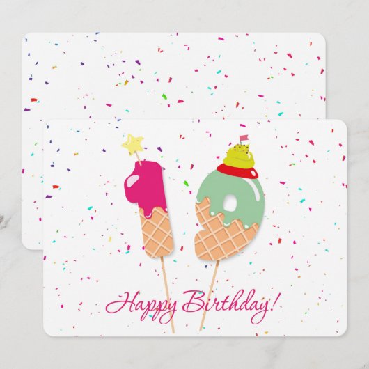 Alles Gute zum 19. Geburtstag Feiertagskarte (Vorne/Hinten)